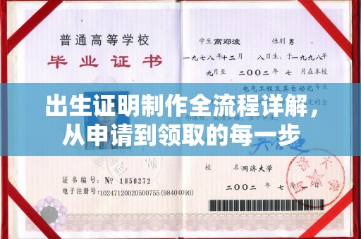 峨眉山出生证明制作全流程详解，从申请到领取的每一步